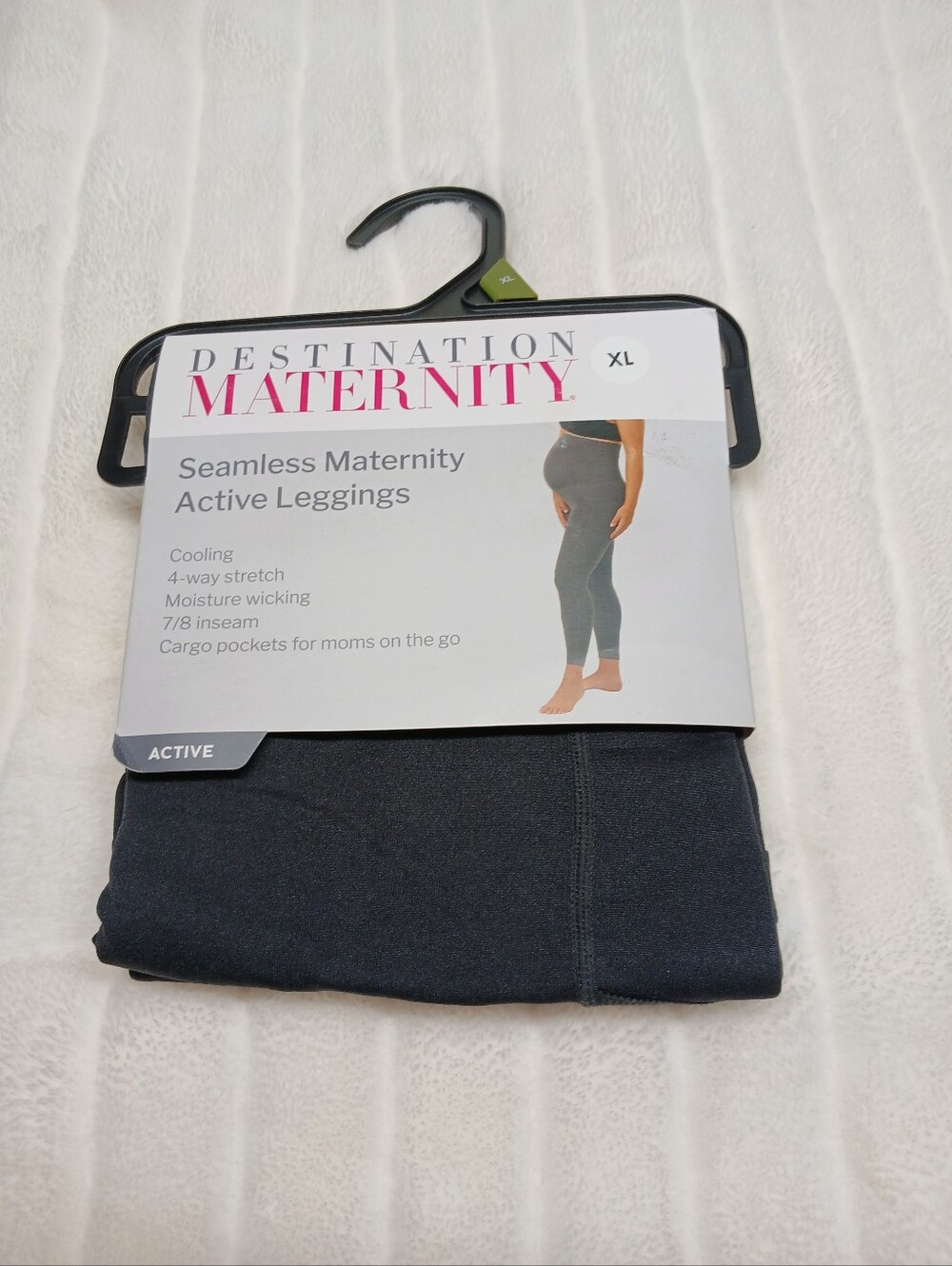 Destination Maternity Seamless Maternity Active Leggings XL Black NWT